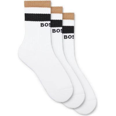 Boss Чорапи Boss Men's Rib Iconic Quarter Socks - White