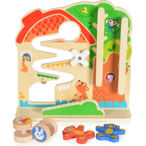Tooky Toy Дървена игра с топче 2 в 1 Tooky Toy (110175)