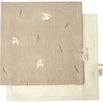 Cotton Hug Комплект бебешки пелени Cotton Hug - Птички, 70 x 70 cm, 2 броя (CH088)