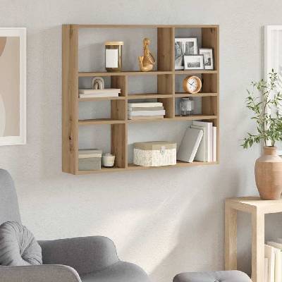 vidaXL стенна етажерка Artisan Oak 90x16x78 cm Инженерна дървесина (856070)