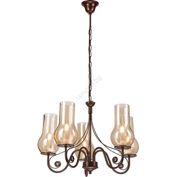 Brilagi - LED Пендел COTTAGE 5xE14/40W/230V кафяв (BG1514A)
