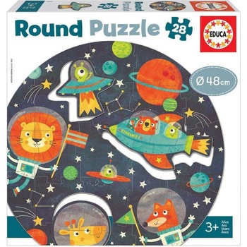 Image 1 of Educa Кръгъл пъзел Educa от 28 части - Космос (EDU18908)