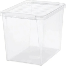 SmartStore Úložný box s bielymi klipmi Classic 25 l