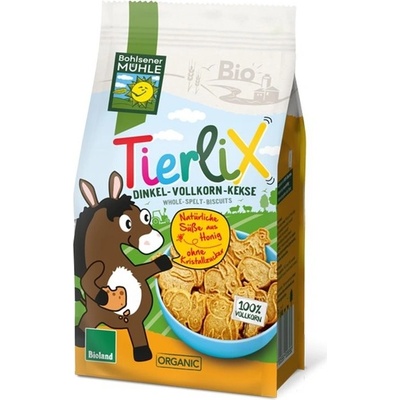 Keksy špaldové celozrnné ZVÍŘÁTKA 125 g BIO BOHLSENER MÜHLE