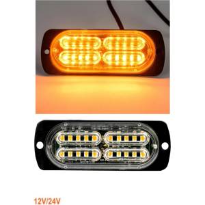 20 led Аварийна Лампа За Пътна Помощ , Жълта Блиц Мигаща Светлина 12v 24v