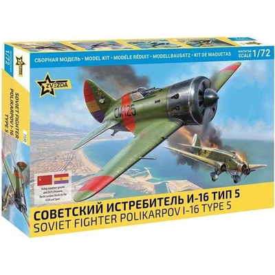 ZVEZDA Model Kit letadlo 7330 Polikarpov I 16 1:72
