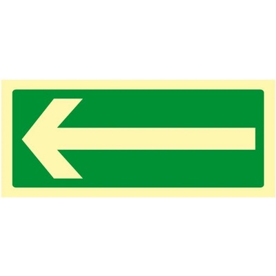 Fotoluminiscenční značka - Označení směru, plast 8 x 3,5 cm