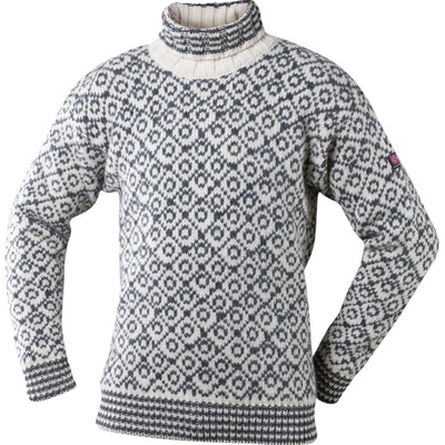 Devold Svalbard sweater high neck offwhite/antracite