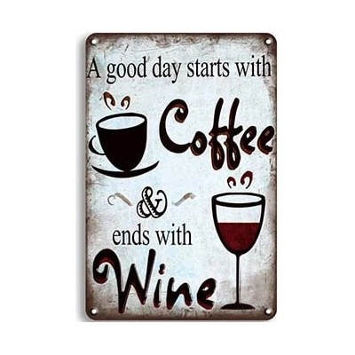 Ceduľa Coffe & Wine