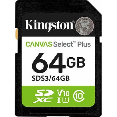 Kingston SDXC 64 GB Canvas Select Plus SDS3/64GB