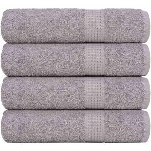 vidaXL Кърпи за ръце FROGN 4 бр. сиви 50x100 см 360 г/м2 (136831)