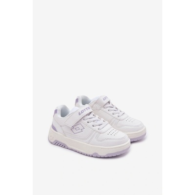 BIG STAR SHOES detské tenisky na suchý zips biela fialová