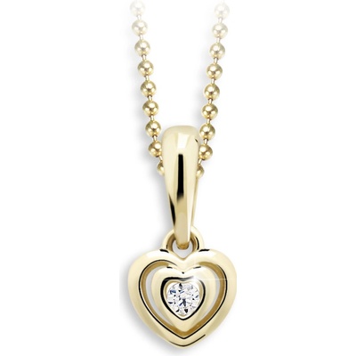 Cutie Jewellery Zlatý přívěsek pro děti C2177Z-CZ White