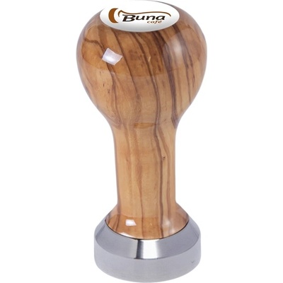 Buna Café Tamper oliva, lak, SP, nerez mat, plochý 41 mm