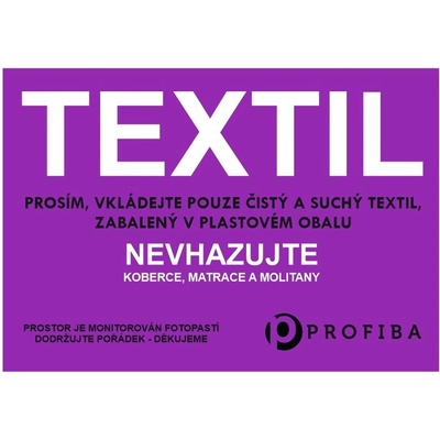PROFIBA Samolepka TEXTIL- 40x28 cm - fialová