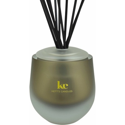 Kett´s Candles Bibliophilia Luxusní vonný difuzér z českého skla víčko + tělo difuzéru + 15 stébel + 150 ml náplně