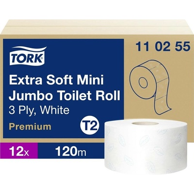 Tork v Mini Jumbo roli Premium Extra Soft T2 3-vrstvový 12 ks