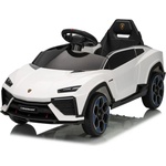 ROLLZONE Lamborghini Lanzador 12V - Детска акумулаторна кола, Бяла, EVA гуми (QLS8606-white)