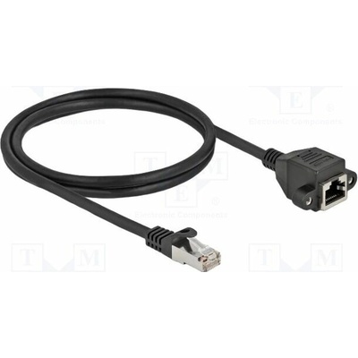 Delock 87001 Prodlužka Ethernet S/FTP Kat: 6a 1m černý