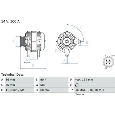 generátor BOSCH 0 986 082 060