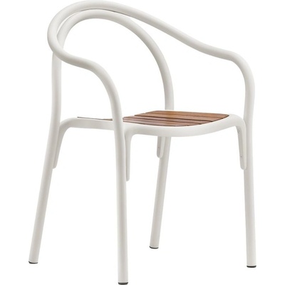 Pedrali Soul Bílá kovová zahradní židle