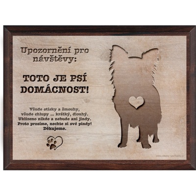 Sport hobby Vtipná cedulka Čivava/MDF6011 20 x 15 cm a stojánek – Zboží Mobilmania