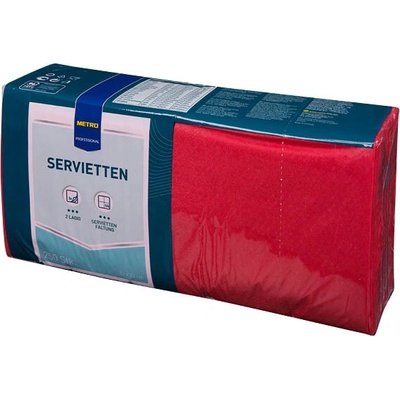 Metro Professional Obrúsky červené 2V 33x33cm 250 ks