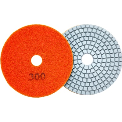 Sada 10× diamantových lešticích kotoučů 80 mm na dlažbu a kámen, se suchým zipem, zrnitost 300