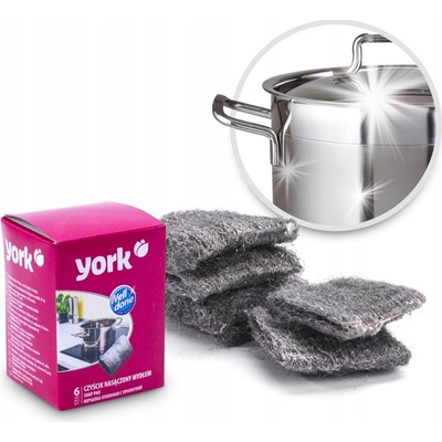 York Well done kuchynská špongia napustená mydlom 6 ks