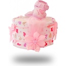 Plenkovky Plenkový dort pro dívky jednopatrový růžový