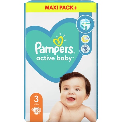 Бебешки пелени Pampers - Active Baby 3, 70 броя (1007000099)