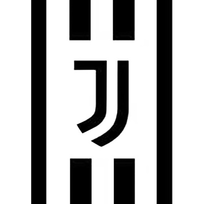 Carbotex Fotbalová deka Juventus FC Black and White