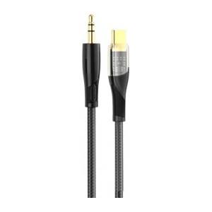 XO Аудио кабел XO Clear NB-R241B, USB-C към 3.5 мм жак, 1.0 м, черен (NB-R241B)