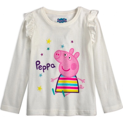 Dívčí tričko PEPPA PIG STARS bílá
