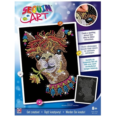 Sequin Art - Изкуство с пайети, синя серия, Лама