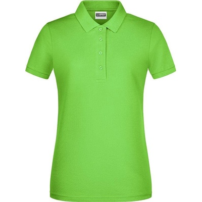 James & Nicholson JN 8009 Dámske piqué polo z bio bavlny zelená Lime