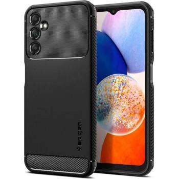 Spigen Противоударен Силиконов Калъф за SAMSUNG A14, SPIGEN Rugged Armor Case, Черен (ACS05847)