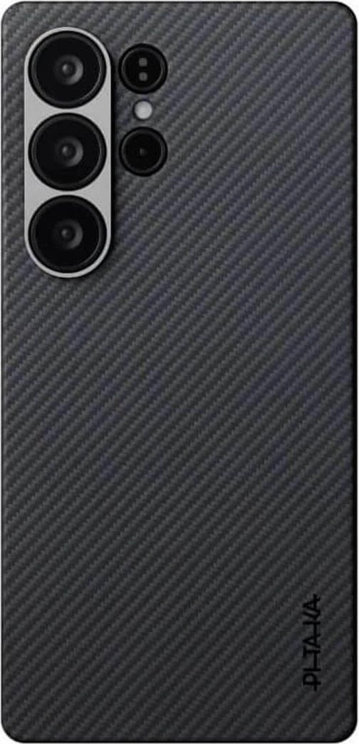 PITAKA Magsafe Калъф за Samsung S25 Ultra, Pitaka Edge Case Black/Grey Twill, Черен (KS2501U)