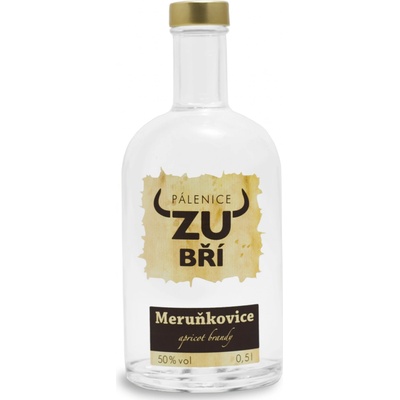 Pálenice Zubří Meruňkovice 50% 0,5 l (holá láhev)