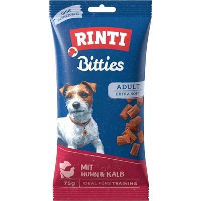 RINTI Bitties Adult kuřecí a telecí maso 4 x 75 g