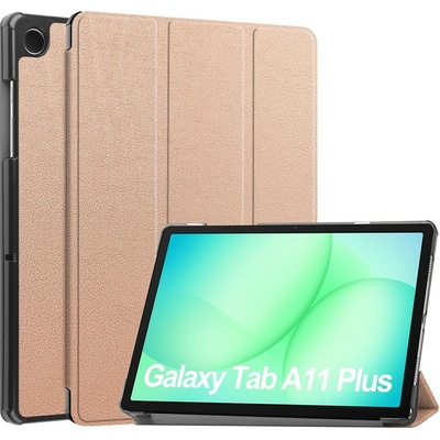 Vsetkonamobil 127700 LEATHER Zaklápací kryt pre Samsung Galaxy Tab A11+ ROSE GOLD
