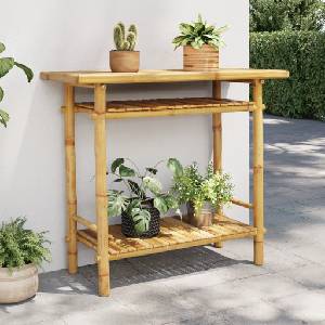 vidaXL Конзолна маса 90x37x75 см бамбук (368040)