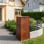 vidaXL Пощенска кутия Ръждясало 50 x 52 x 100 cm Кортенова стомана (8012585)
