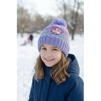 Detská čiapka s brmbolcom Violetta Svetlofialová
