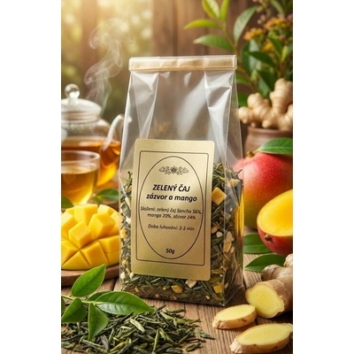 Golden Leaf Zelený čaj se zázvorem a mangem 50 g