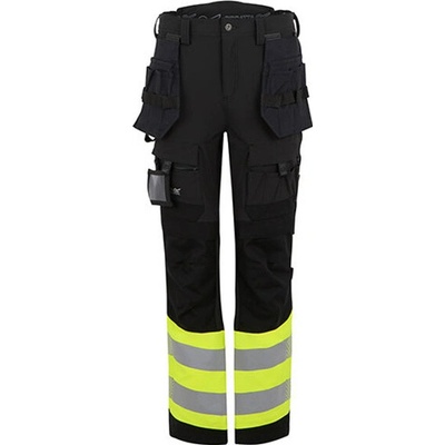 Regatta HI-VIS nohavice TRJ480 Black/Yellow