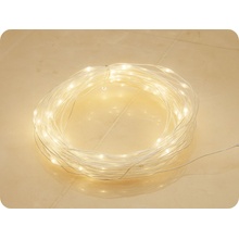 ACA Lighting LED dekoračná reťaz 2m 20LED 2xAA teplá biela bez funkcií strieborná X0120111