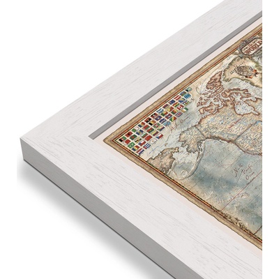 RayWorld Svět - nástěnná mapa Ray World Executive 136 x 92 cm Varianta: mapa v dřevěném rámu, Provedení: Pegi bílý