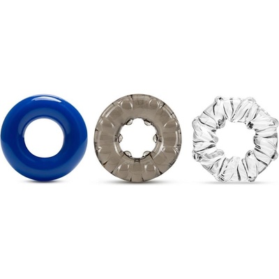 Stay Hard ТРОЙНА ЕЛАСТИЧНОСТ - КОМПЛЕКТ ОТ ТРИ ПРЪСТЕНА ЗА ЕРЕКЦИЯ