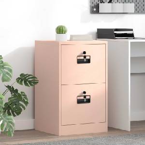 vidaXL Кабинет за файлове с чекмедже Розово 45, 5 x 42 x 74, 5 см (891611)